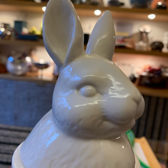 IMM LIVING Rabbit Head Ceramic Glass Jar for Valentine’s Easter $30 - Picture 5 of 7